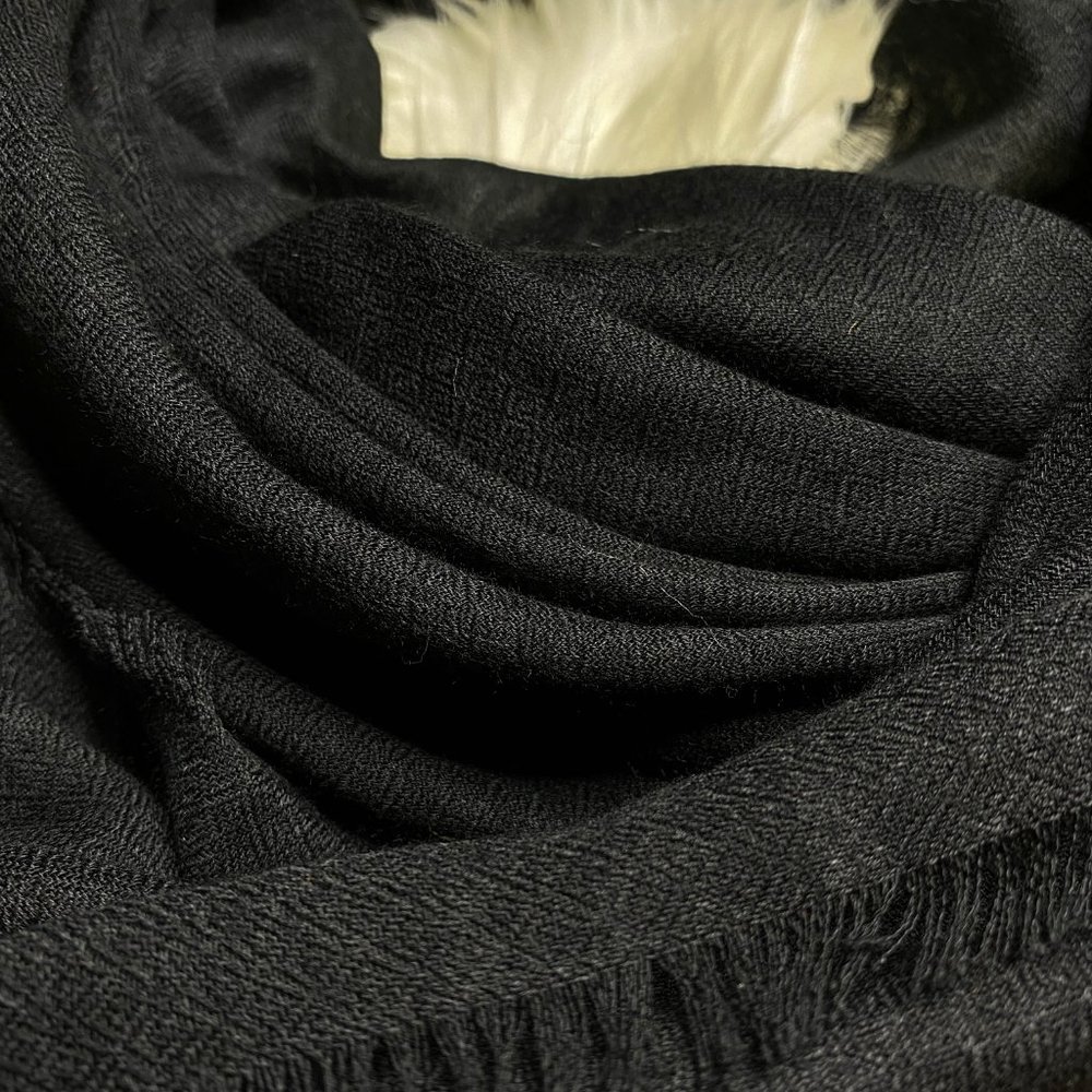 Black Urban Outfitters Lightweight Black Scarf - Picture 6 of 10